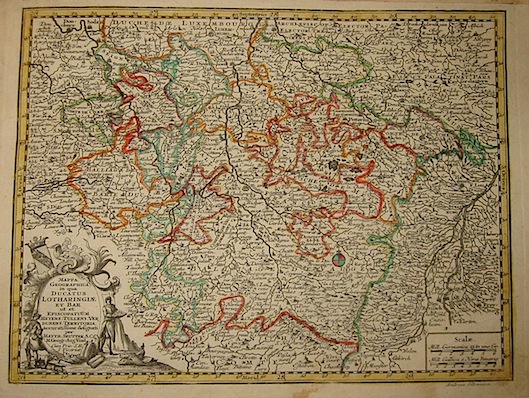 Seutter Matthaeus (1678-1757) Mappa geographica in qua Ducatus Lotharingiae... s.d. (ma 1744) Augsburg, presso C.Lotter